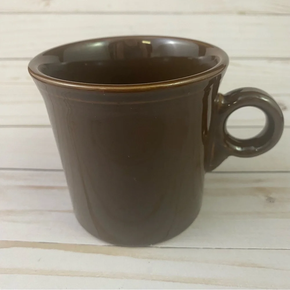 Fiestaware Chocolate Ring Handle Coffee Tea Mug Fiesta Brown - Picture 4 of 6